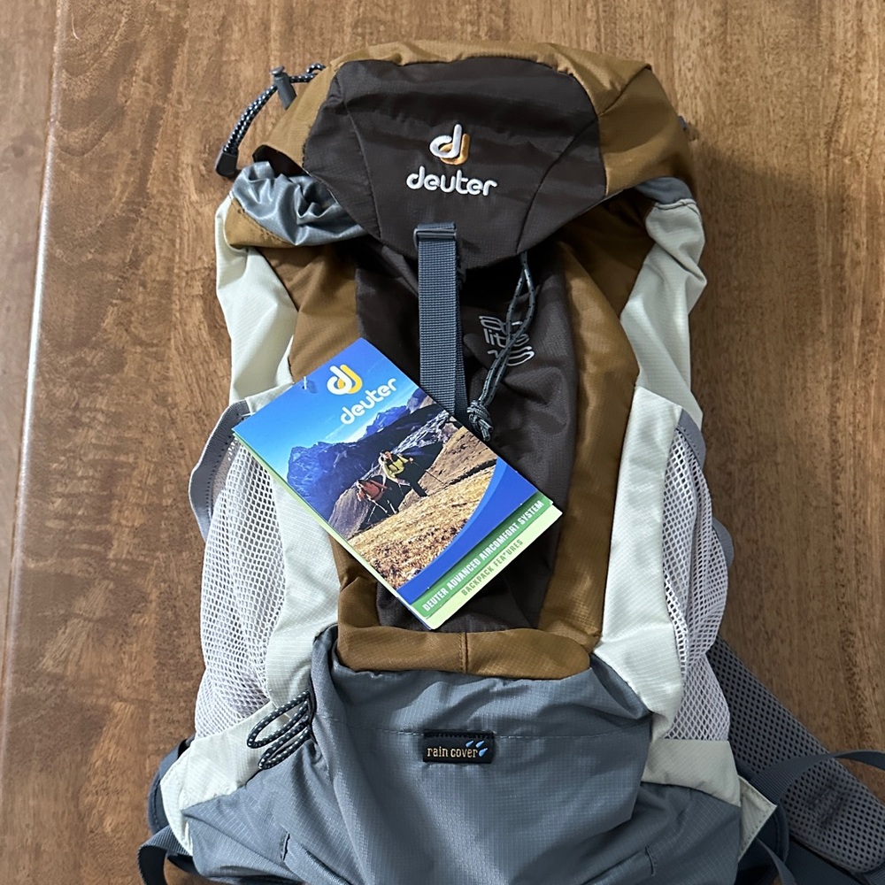 Deuter Women's Backpack in Brown and Gray
